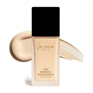 Porcelain Glow - 24H Radiant Foundation - Full Coverage - Laviva Cosmetics